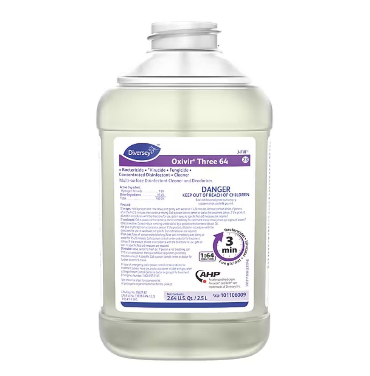 Oxivir® J-Fill® Three 64 Disinfectant 84.5 OZ 2/Case