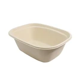 Take-Out Container Base Large (LG) 44 OZ 8.7X6.7X3.1 IN Pulp Fiber Kraft Rectangle 400/Case