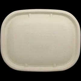 Lid Flat 8.9X6.9X0.4 IN Pulp Fiber Kraft Rectangle For 20-48 OZ Take-Out Box Unhinged 400/Case