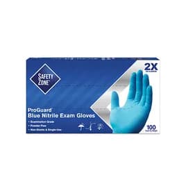 Safety Zone® Gloves XXL Blue 3MIL Nitrile Powder-Free 100 Count/Box 10 Box/Case