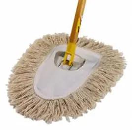 Dust Mop 4X8.5 IN Cotton 4PLY Cut End Launderable Polyester Backing 1/Each