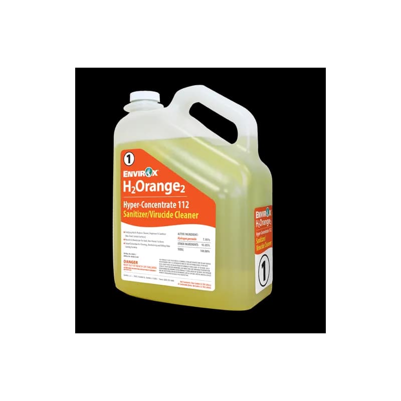 H2Orange2 Hyper-Concentrate 112 Fresh Orange Cleaner & Sanitizer 1 GAL Neutral Virucide 2/Case