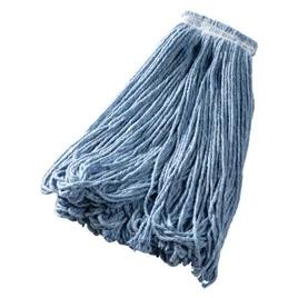 Mop Head Large (LG) 24 OZ Blue Cotton Synthetic Blend Loop End Launderable Universal Headband 1/Each