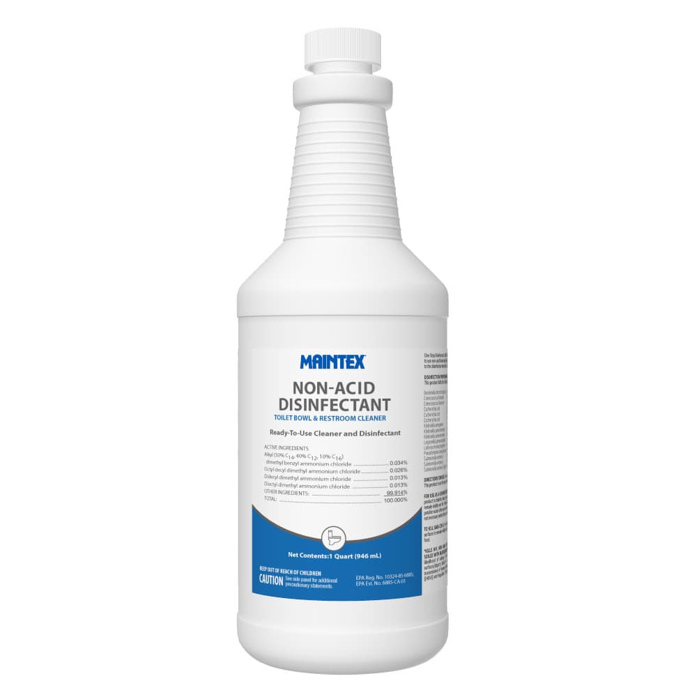 Maintex Ds Toilet Bowl Cleaner Restroom Cleaner Disinfectant 2.5 L Non-Acid 4/Case