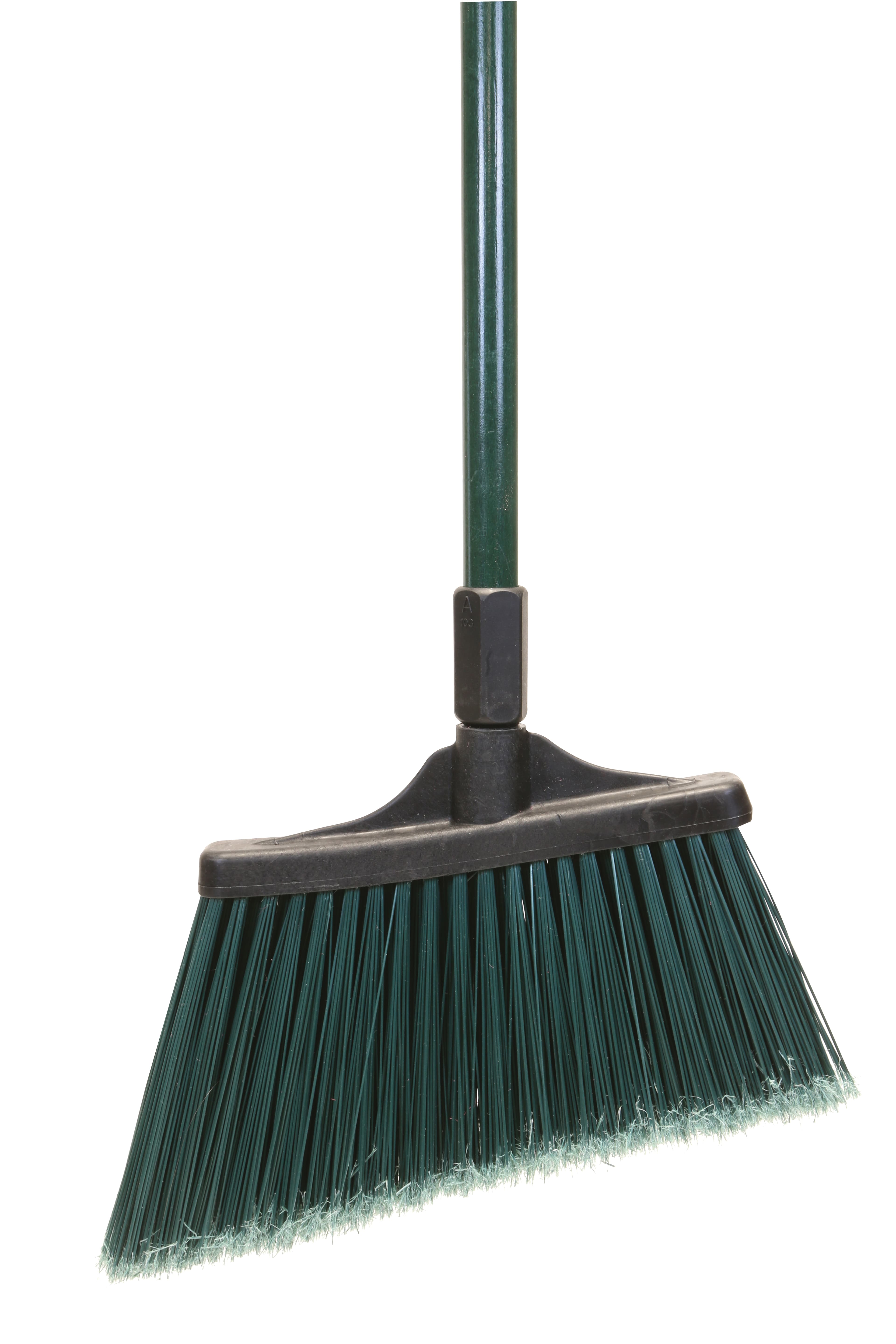 MaxiSweep™ Broom 48IN Green Black PET Fiberglass With 13IN Head Angled Flagged 1/Each