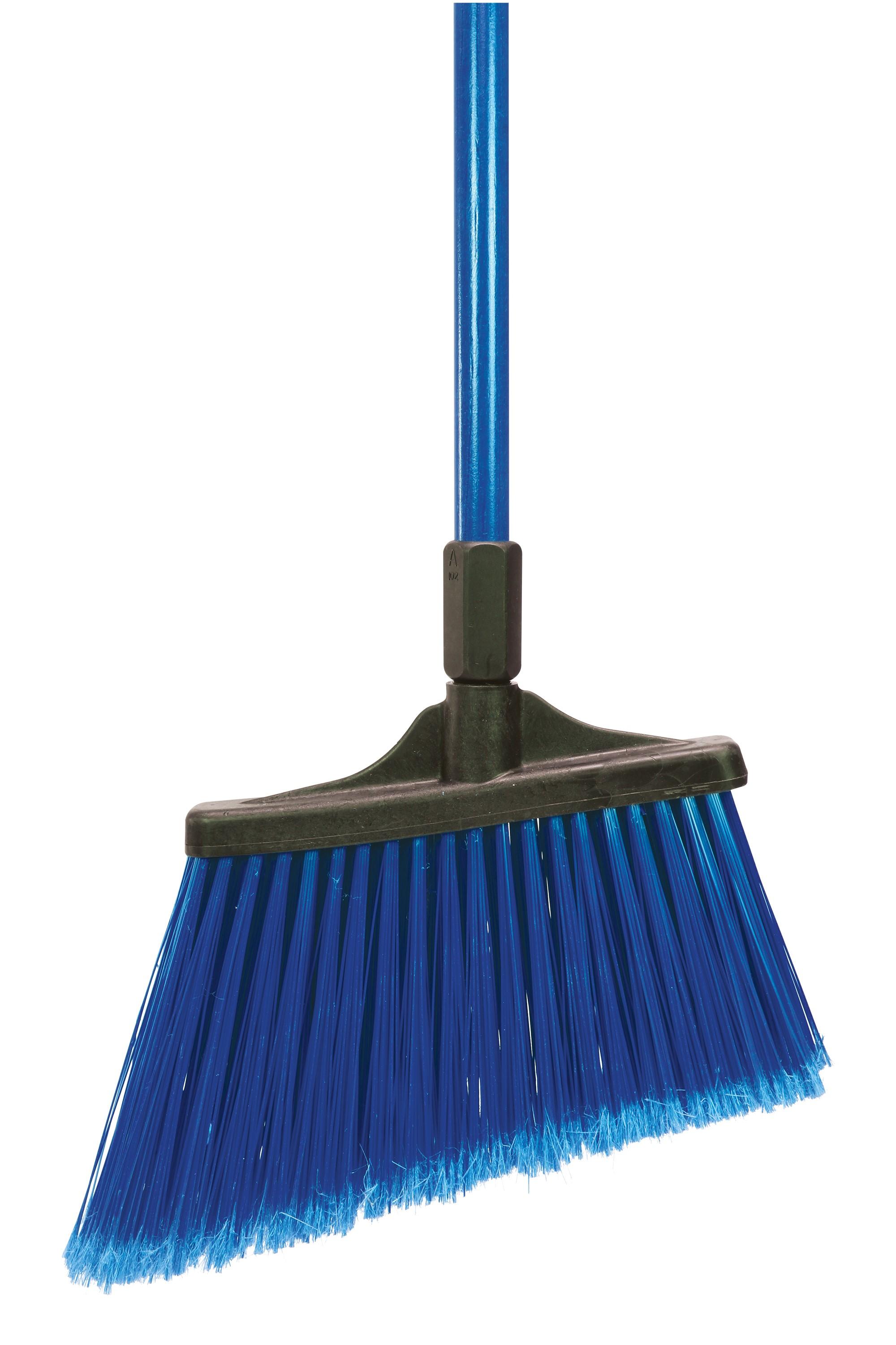 MaxiSweep™ Broom 48IN Blue Black PET Fiberglass With 13IN Head Angled Flagged 1/Each