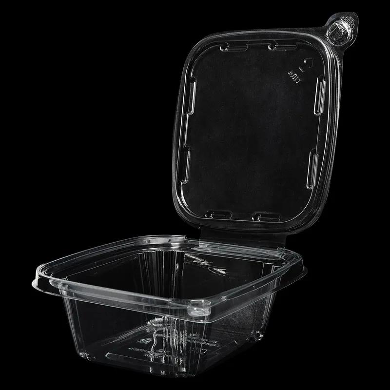 Victoria Bay Deli Container Hinged 12 OZ RPET Clear Tamper-Evident 60 Count/Pack 4 Packs/Case 240 Count/Case