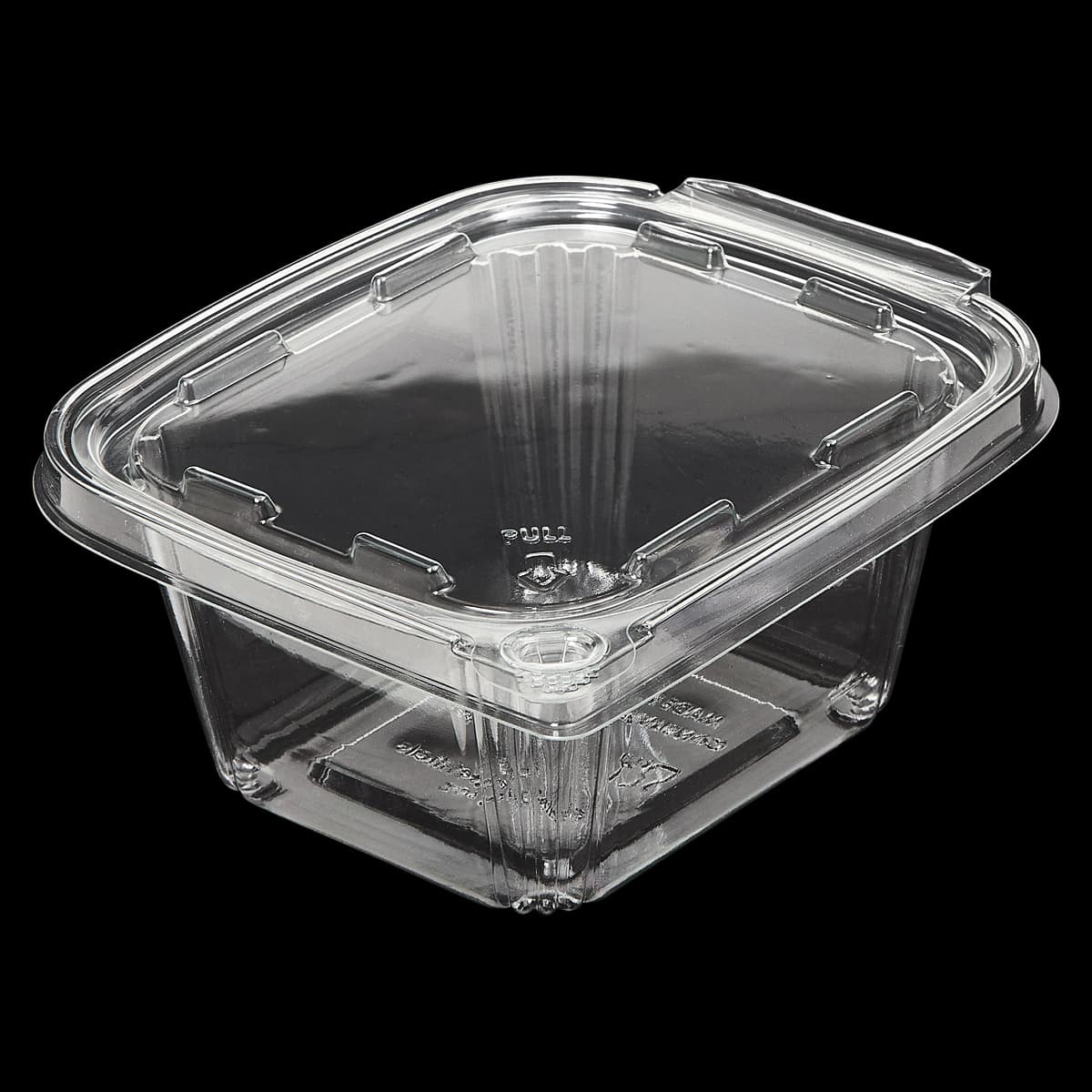 Victoria Bay Deli Container Hinged 16 OZ RPET Clear Tamper-Evident 60 Count/Pack 6 Packs/Case 240 Count/Case