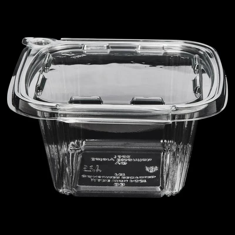 Victoria Bay Deli Container Hinged 16 OZ RPET Clear Tamper-Evident 60 Count/Pack 6 Packs/Case 240 Count/Case