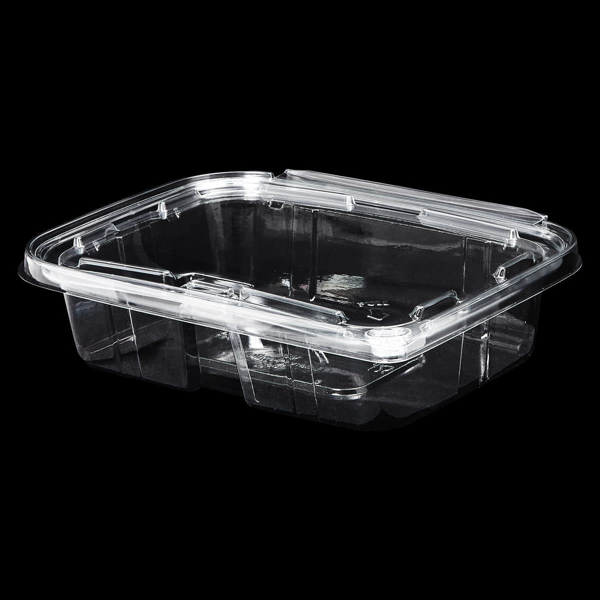 Victoria Bay Deli Container Hinged 20 OZ RPET Clear Tamper-Evident 100 Count/Pack 2 Packs/Case 200 Count/Case