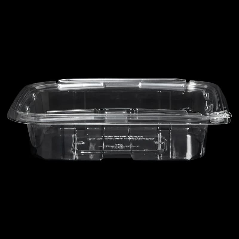 Victoria Bay Deli Container Hinged 20 OZ RPET Clear Tamper-Evident 100 Count/Pack 2 Packs/Case 200 Count/Case