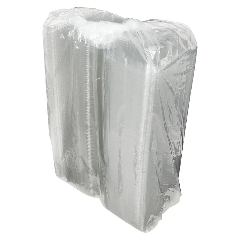 Victoria Bay Deli Container Hinged 20 OZ RPET Clear Tamper-Evident 100 Count/Pack 2 Packs/Case 200 Count/Case