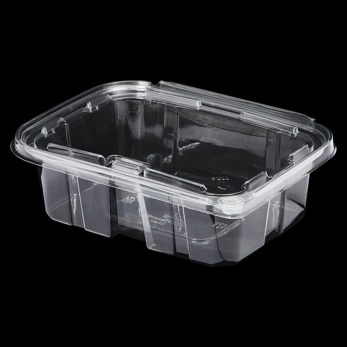 Victoria Bay Deli Container Hinged 24 OZ RPET Clear Tamper-Evident 100 Count/Pack 2 Packs/Case 200 Count/Case