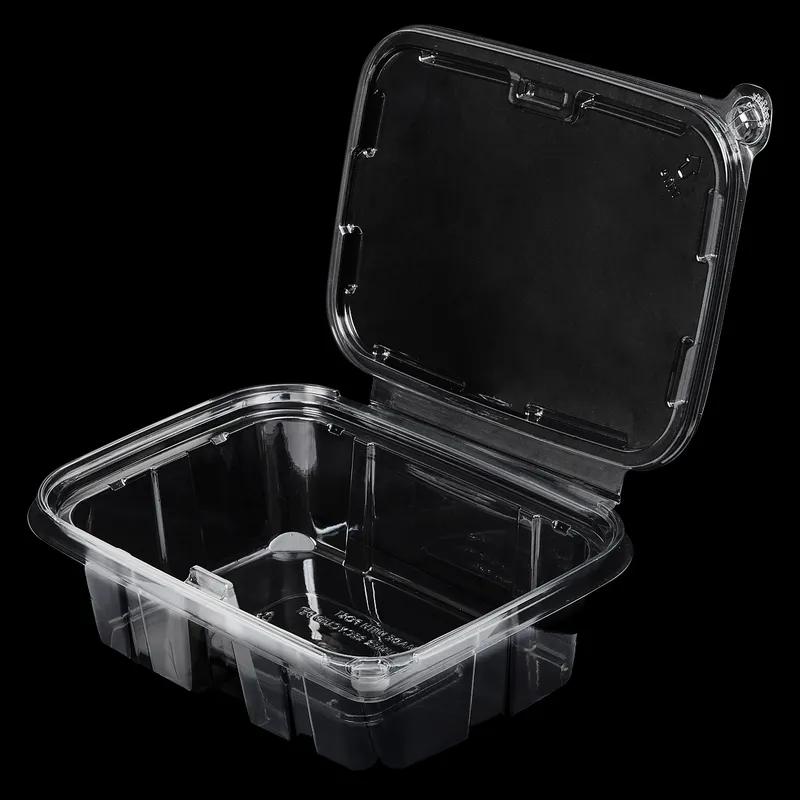 Victoria Bay Deli Container Hinged 24 OZ RPET Clear Tamper-Evident 100 Count/Pack 2 Packs/Case 200 Count/Case