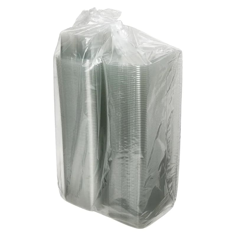 Victoria Bay Deli Container Hinged 32 OZ RPET Clear Tamper-Evident 100 Count/Pack 2 Packs/Case 200 Count/Case