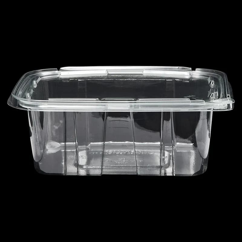 Victoria Bay Deli Container Hinged 32 OZ RPET Clear Tamper-Evident 100 Count/Pack 2 Packs/Case 200 Count/Case