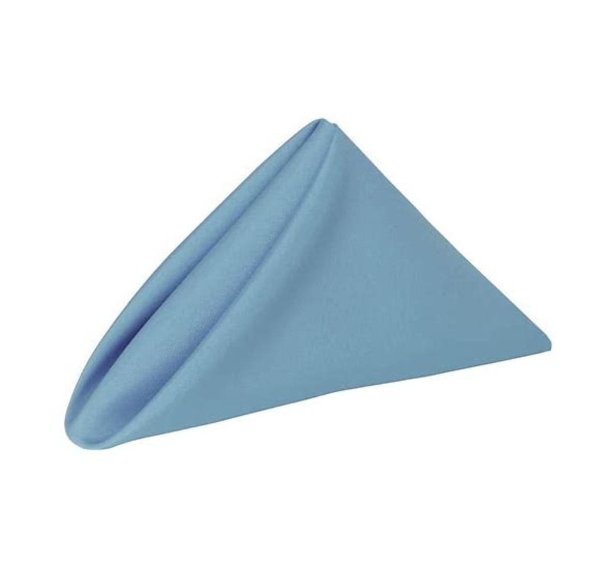 Napkins 20X20 IN Light Blue Spun Poly Table 1/Dozen
