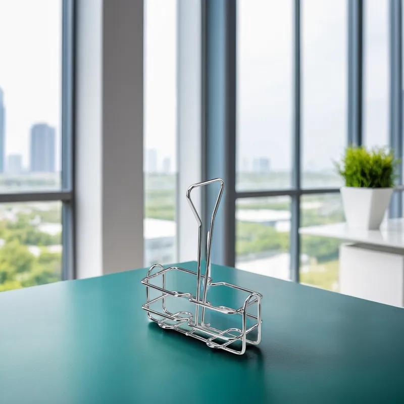 Cruet Rack 5.875X2.75X7.625 IN Metal Wire Chrome 1/Each