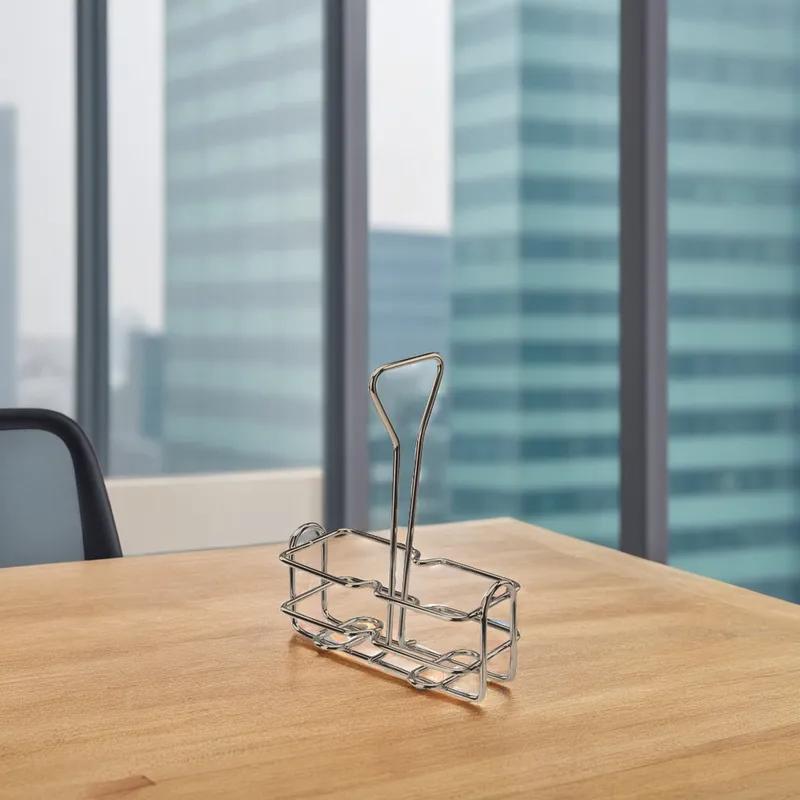 Cruet Rack 5.875X2.75X7.625 IN Metal Wire Chrome 1/Each