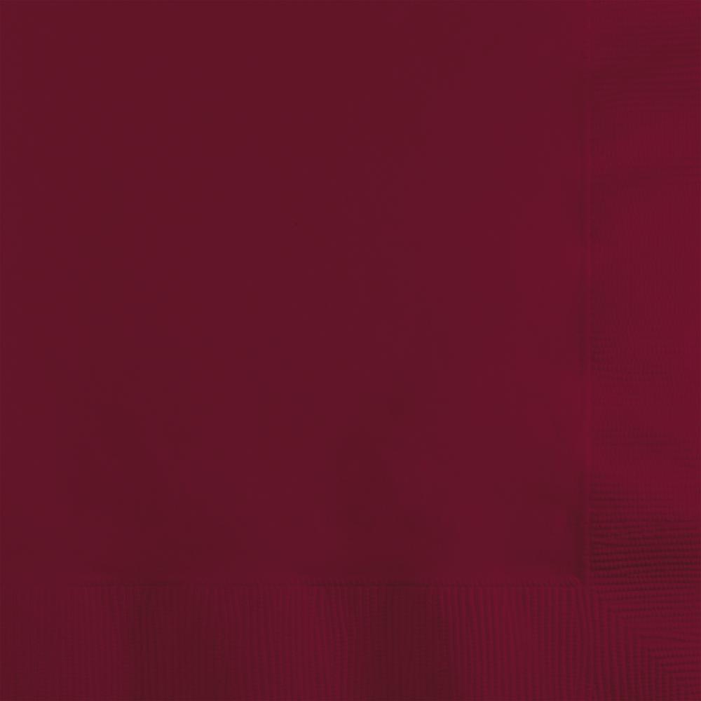 Beverage Napkins Burgundy 3PLY 50 Count/Pack 10 Packs/Case 500 Count/Case