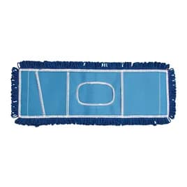 Dust Mop Head Blue Microfiber With 18IN Head Flat Pad No Binding 1/Each