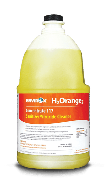 Fresh Orange Cleaner & Sanitizer Degreaser 1 GAL Neutral Virucidal Concentrate 4 Count/Case