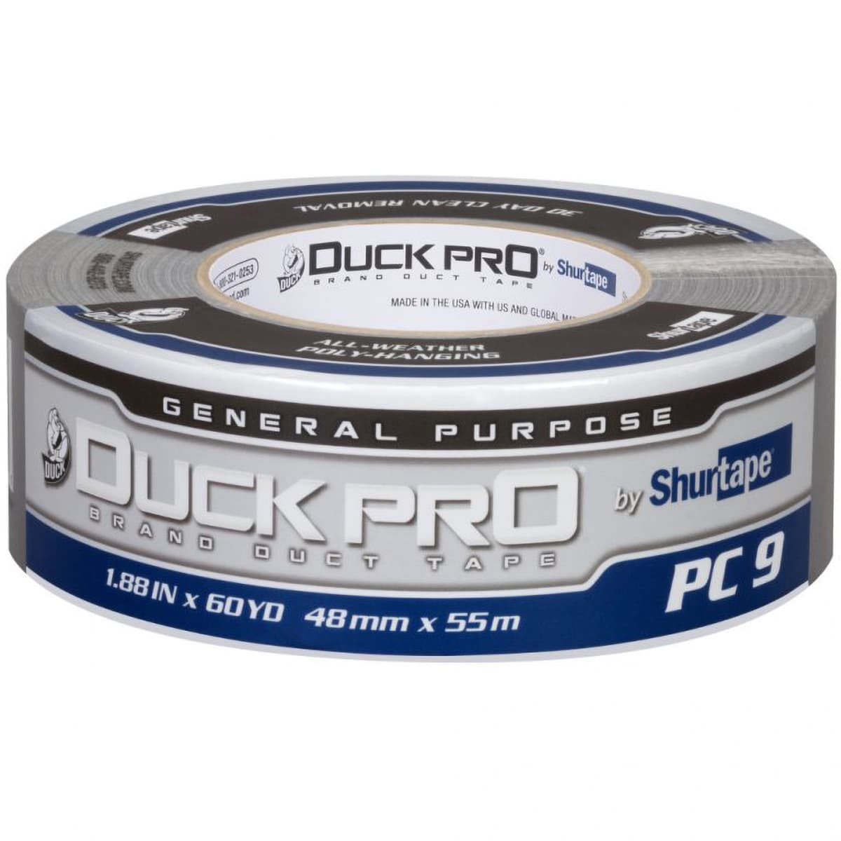 Duck Pro® Duct Tape 2IN X60YD 9MIL 24 Rolls/Case 1 Count/Case