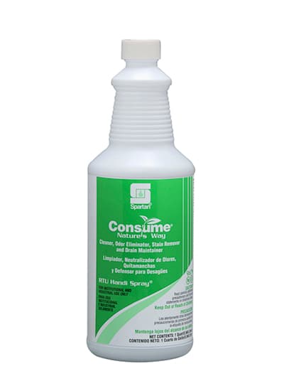 Consume® Odor Eliminator Stain & Odor Remover Pleasant Scent Green RTU 1 QT 12 Count/Case