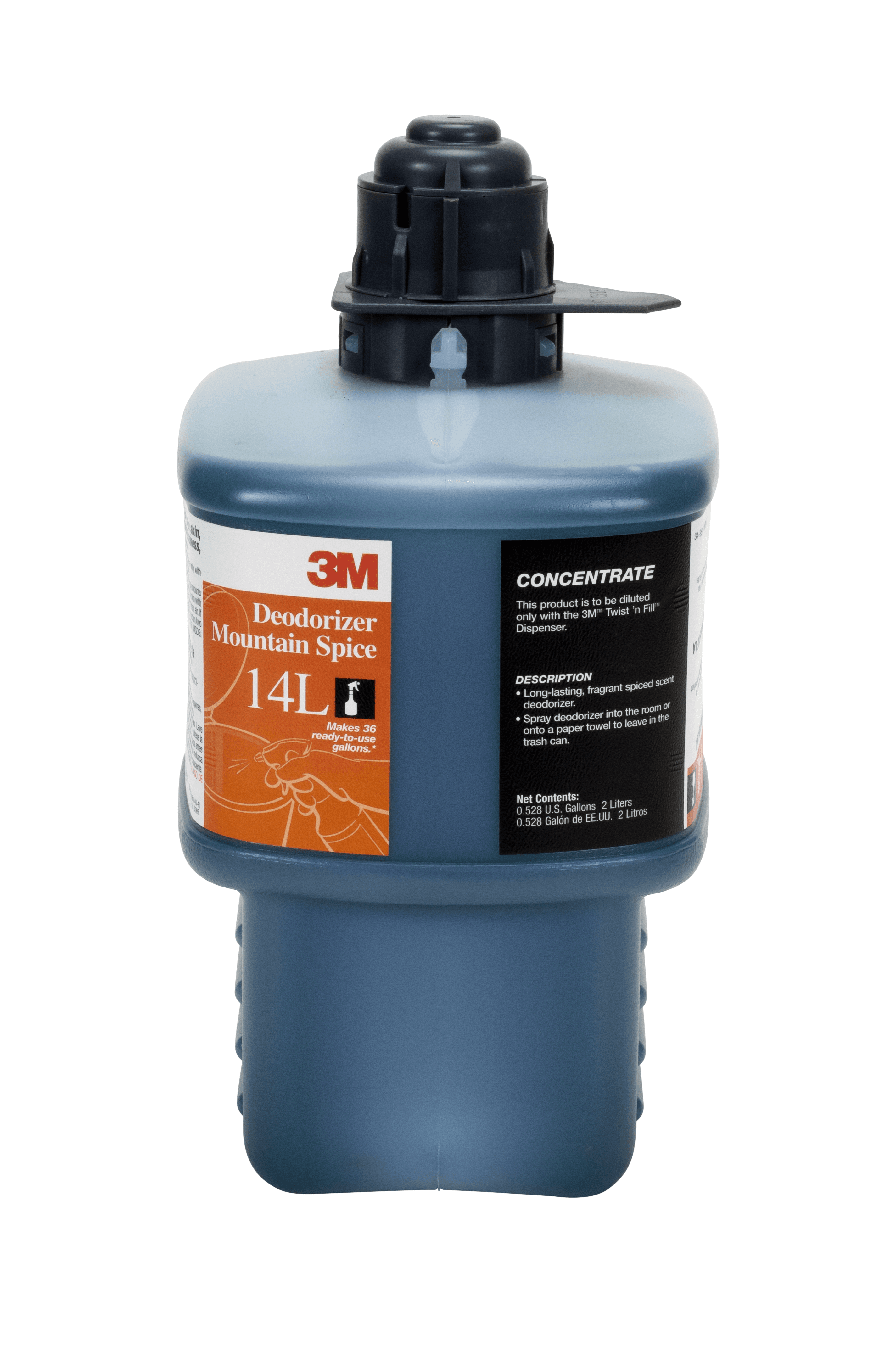 3M™ Twist 'n Fill™ Deodorizer Mountain Spice Dark Green Concentrate 14 L Makes 36 Ready-to-Use (RTU) GAL 1/Each