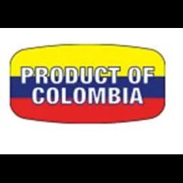 Product of Columbia Label 0.625X1.25 IN Multicolor Oval 1000/Roll