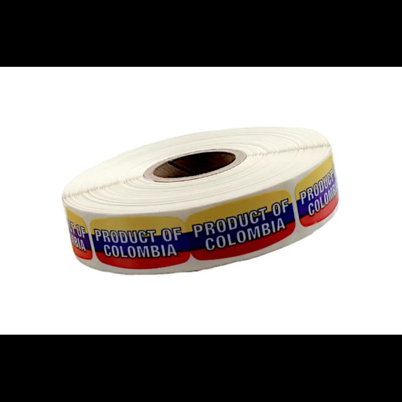 Product of Columbia Label 0.625X1.25 IN Multicolor Oval 1000/Roll