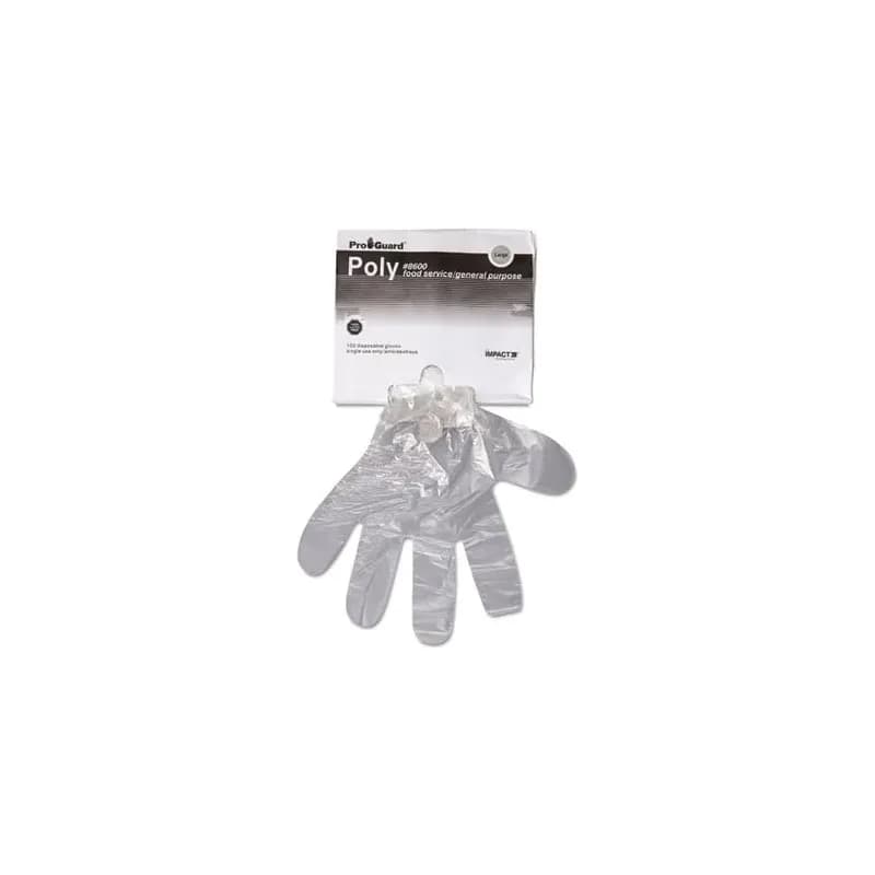 Gloves Large (LG) Clear PE 100 Count/Pack 10 Packs/Case 1000 Count/Case