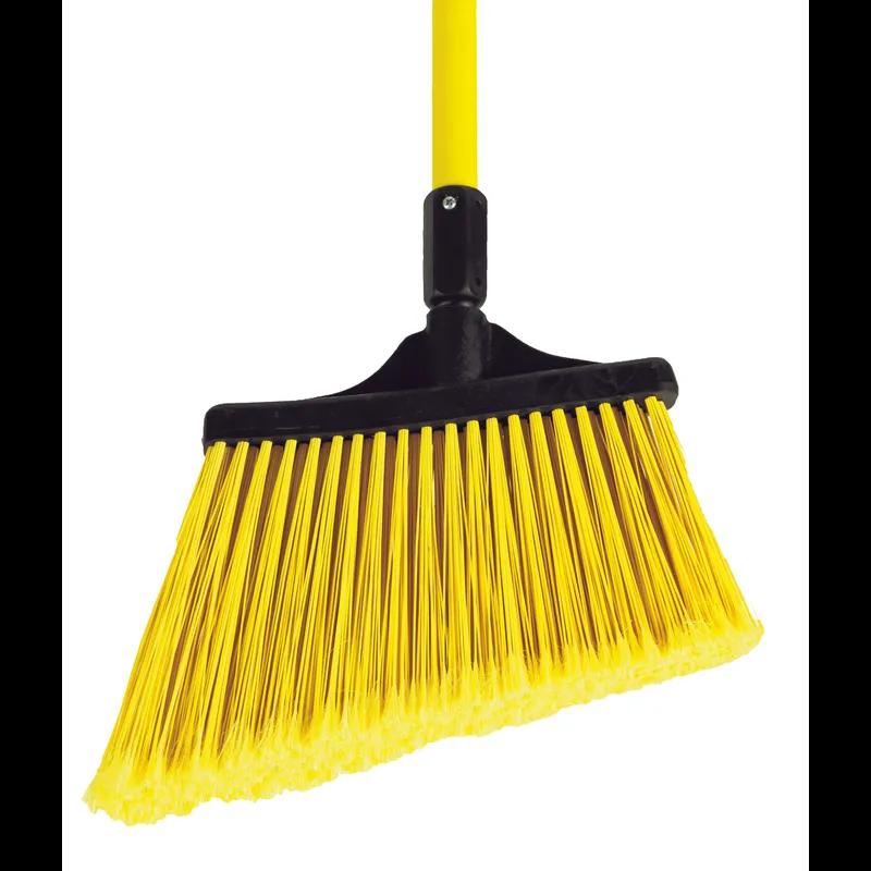 MaxiSweep™ Broom 48IN Yellow Black PET Fiberglass With 13IN Head Angled Flagged 4 Count/Case