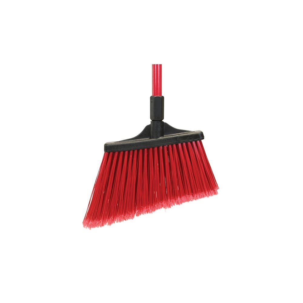 MaxiSweep™ Broom 48IN Red Black PET Fiberglass With 13IN Head Angled Flagged 1/Each