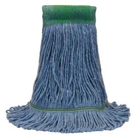 O-Cedar® Mop Head Medium (MED) Blue Cotton Synthetic Blend 4PLY Loop End 5IN Headband Tailband 1/Each