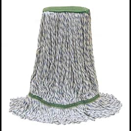 O-Cedar® Finish Mop Large (LG) Blue White Rayon/Synthetic Blend 4PLY Loop End 1.25IN Narrow Headband 12 Count/Case