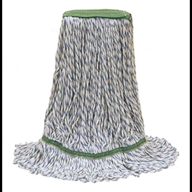 O-Cedar® Finish Mop Large (LG) Blue White Rayon/Synthetic Blend 4PLY Loop End 1.25IN Narrow Headband 12 Count/Case
