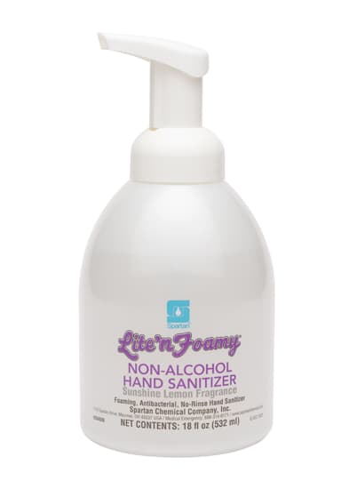 Lite'n Foamy® Non-Alcohol Hand Sanitizer Hand Sanitizer RTU 18 OZ Sunshine Lemon Colorless Light Yellow 6/Case