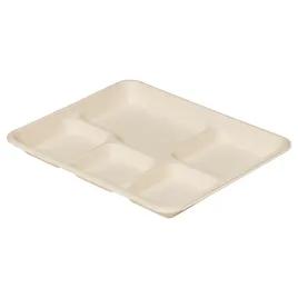 Victoria Bay Cafeteria & School Lunch Tray 10X8X1 IN 5 Compartment Pulp Fiber Natural 240/Case