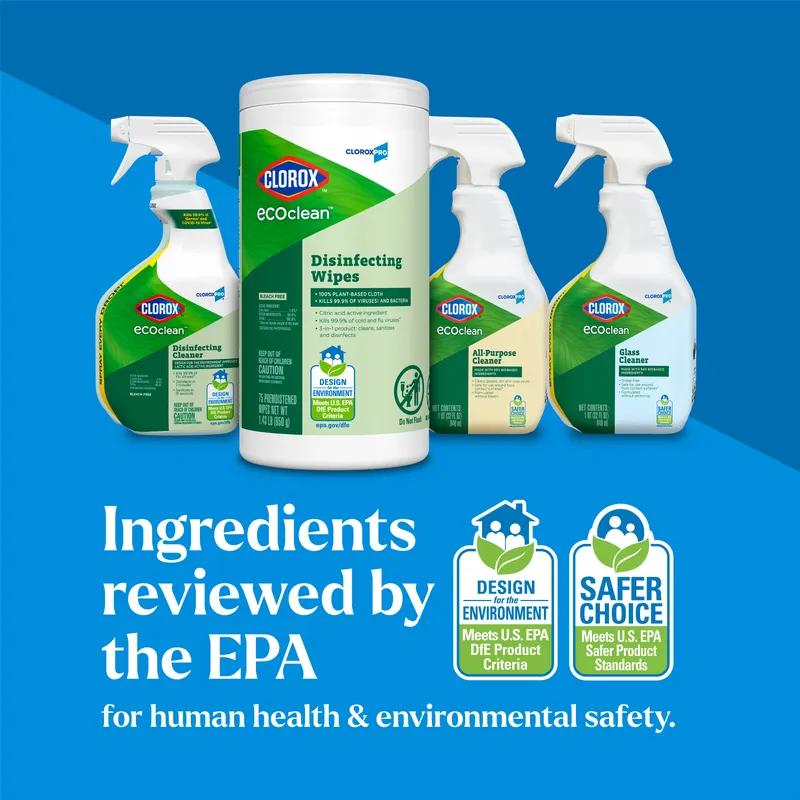 Clorox® EcoClean™ Disinfectant Wipe 75 Count/Pack 6 Packs/Case
