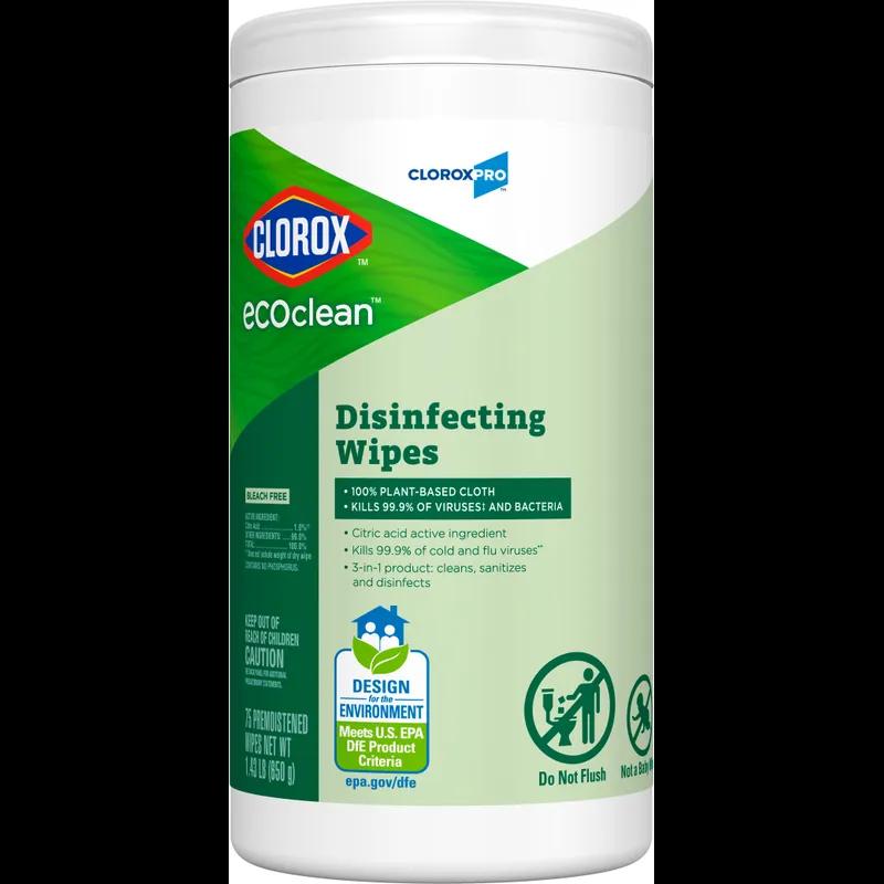 Clorox® EcoClean™ Disinfectant Wipe 75 Count/Pack 6 Packs/Case