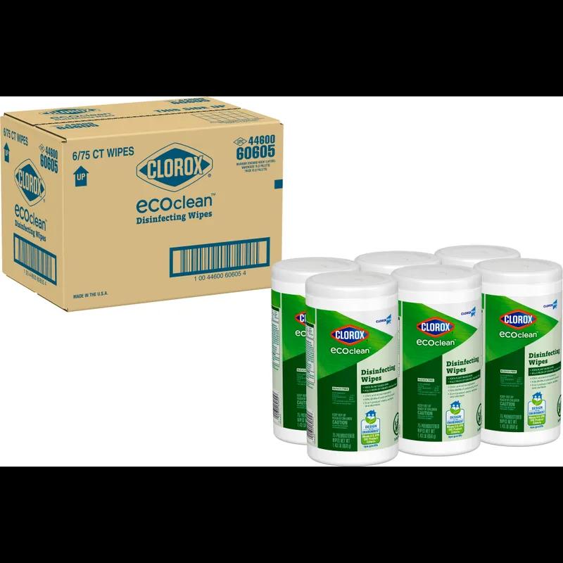 Clorox® EcoClean™ Disinfectant Wipe 75 Count/Pack 6 Packs/Case
