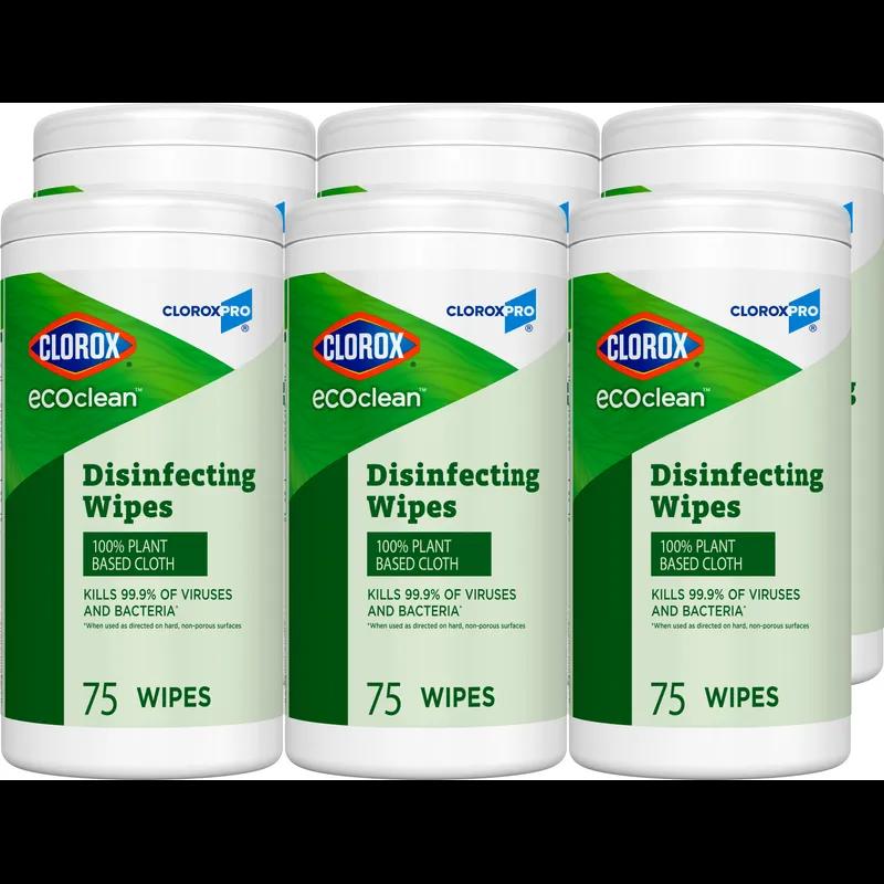 Clorox® EcoClean™ Disinfectant Wipe 75 Count/Pack 6 Packs/Case