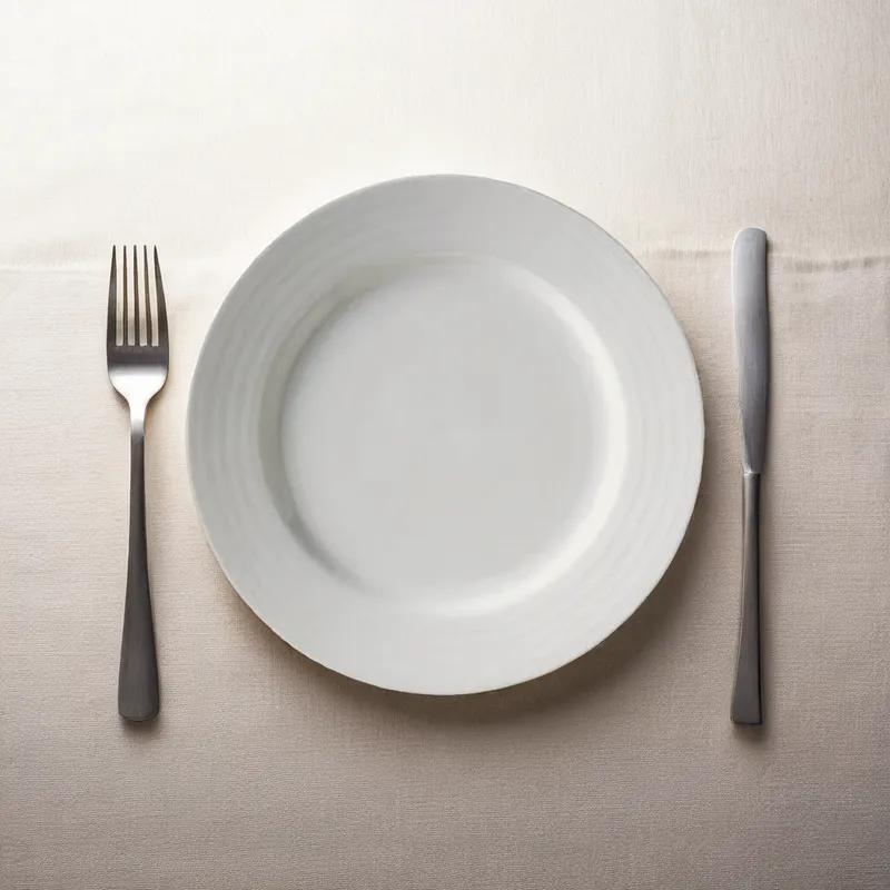 Crystal Bay Collection Plate 9.25 IN White Wide Rim 24/Case