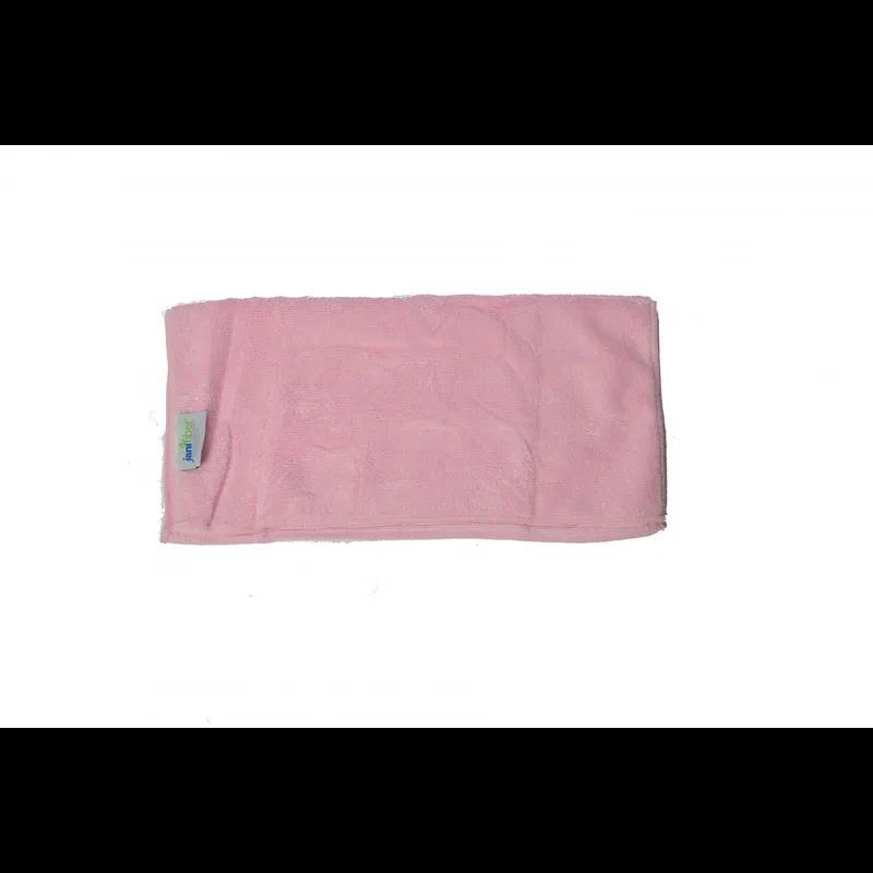 Cleaning Cloth 16X16 IN Microfiber Pink Premium Wet & Dry General Purpose 24/Case