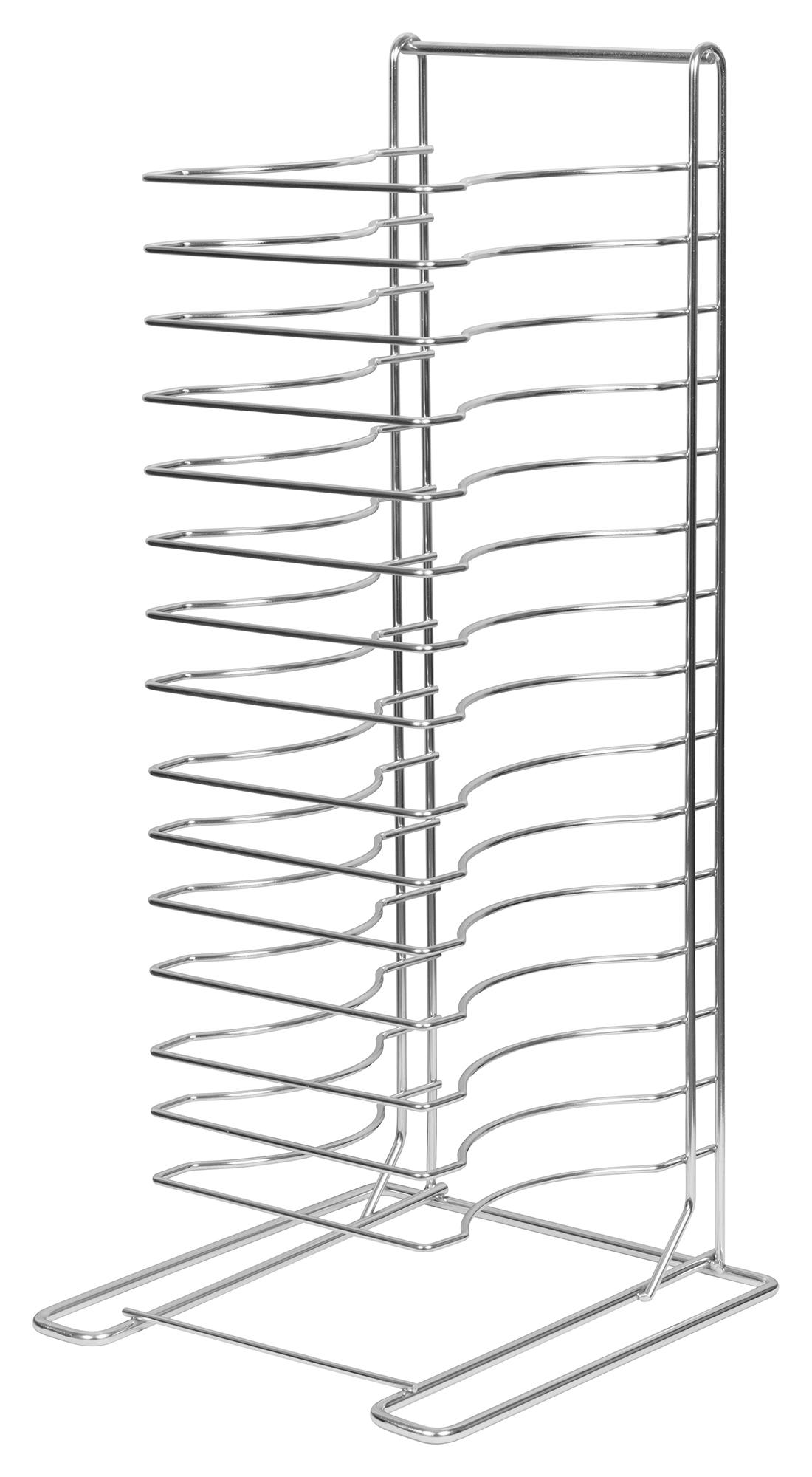 Pizza Rack 12X12X27 IN Stainless Steel 15-Tier Hand Wash 1/Each