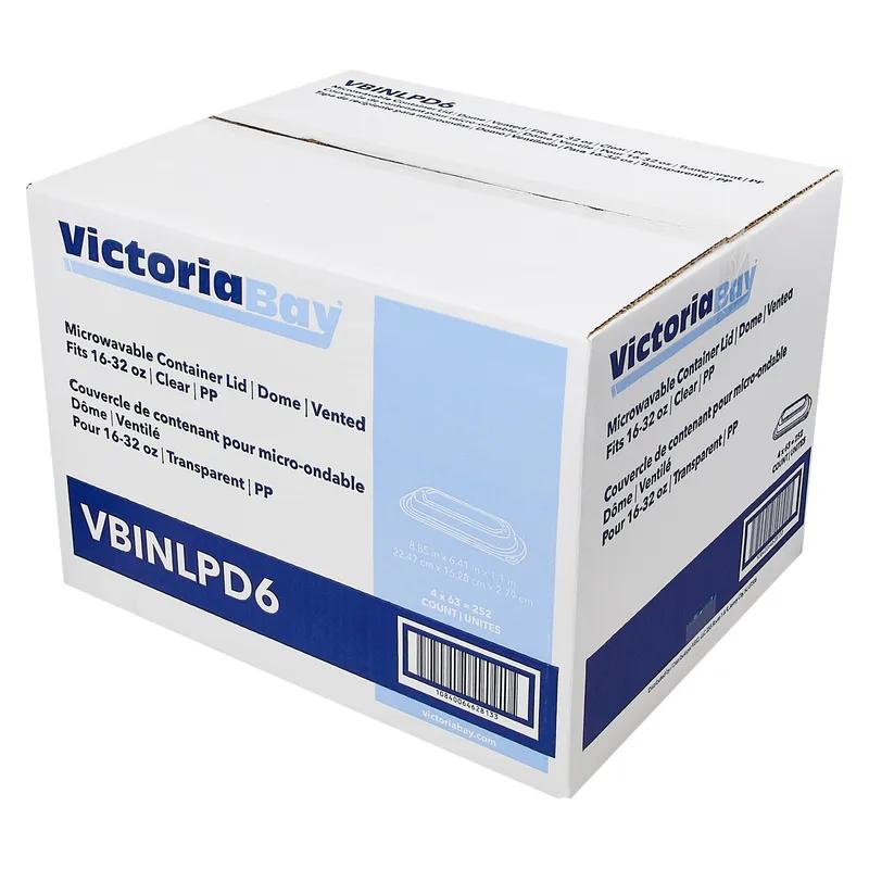 Victoria Bay Lid Dome PP Clear Oblong For Food Container Microwave Safe Vented 63 Count/Pack 4 Packs/Case 252 Count/Case