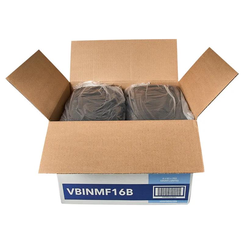 Victoria Bay Food Container 16 OZ MFPP Black Oblong Microwave Safe 63 Count/Pack 4 Packs/Case 252 Count/Case