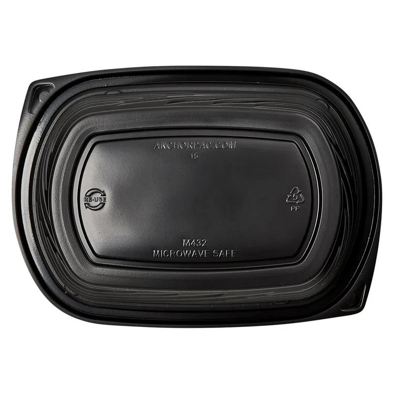 Victoria Bay Food Container 32 OZ MFPP Black Oblong Microwave Safe 63 Count/Pack 4 Packs/Case 252 Count/Case