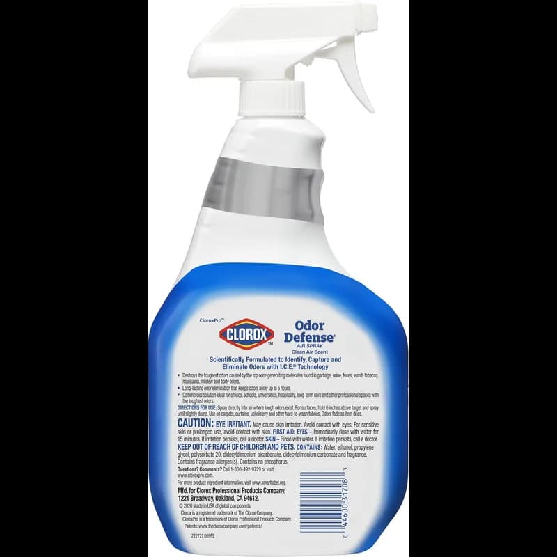 Clorox Pro Odor Defense Air & Fabric Deodorizer Clean Air Spray 32 OZ 1/Each